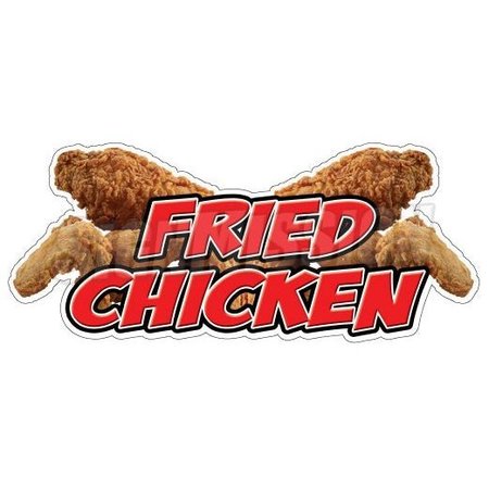 SIGNMISSION Safety Sign, 1.5 in Height, Vinyl, 36 in Length, Fried Chicken D-DC-36-Fried Chicken